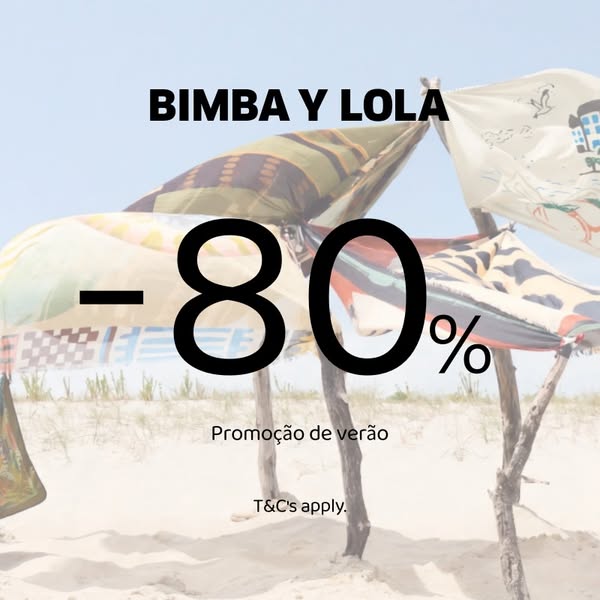 ÚLTIMA FASE! Até -80% na BIMBA Y LOLA. As liquidações estão a acabar.