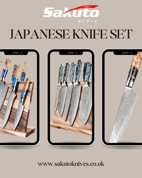Ultra-Sharp Japanese Damascus Chef Knives On Sale