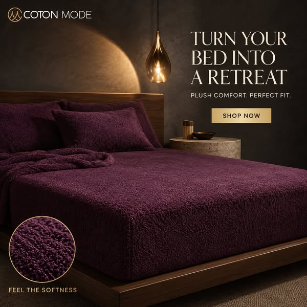 Plush Teddy Bedding - Plum