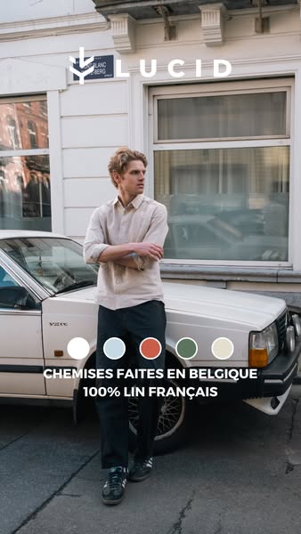 Chemises en lin français faites en Belgique