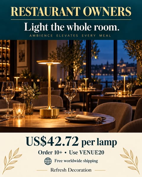 Restaurant lighting, priced for 10+