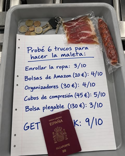 Probé 6 trucos para hacer la maleta.