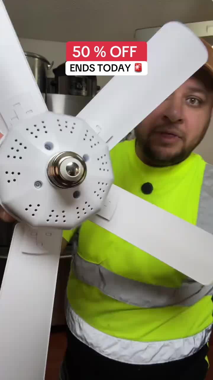 2-in-1 LED Ceiling Fan Light with Remote Control, E27E26/B22 Base