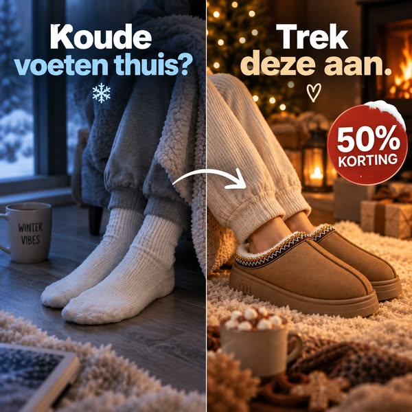 Warme pantoffels voor koude dagen.