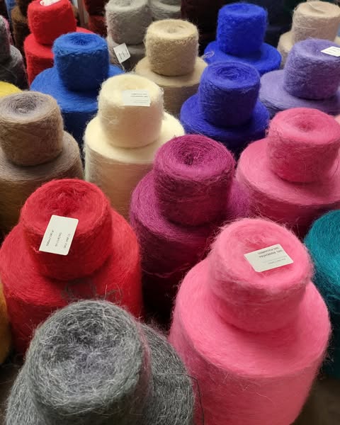 Mohair Yarn on Cone – Pure & Blend | Italian Mohair | Yarns from Italy