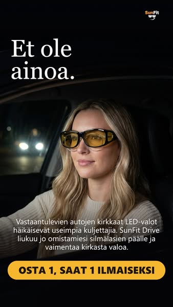Lasit pimeällä ajamiseen