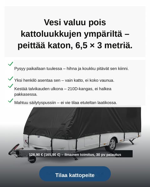 Vesi valuu pois kattoluukulta