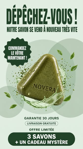 Savon capillaire coréen Novera — Luttez contre les cheveux gras grâce à 12 plantes