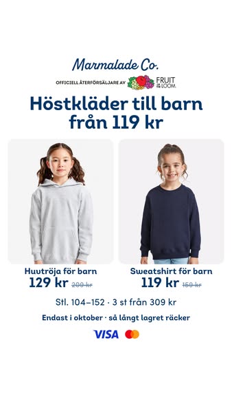 Höstkläder till barn från 119 kr