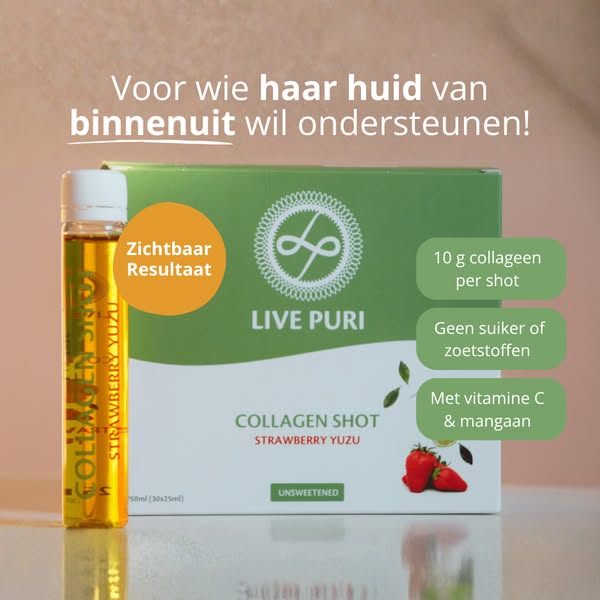 Live Puri Collagen Shots — Aardbei-Yuzu