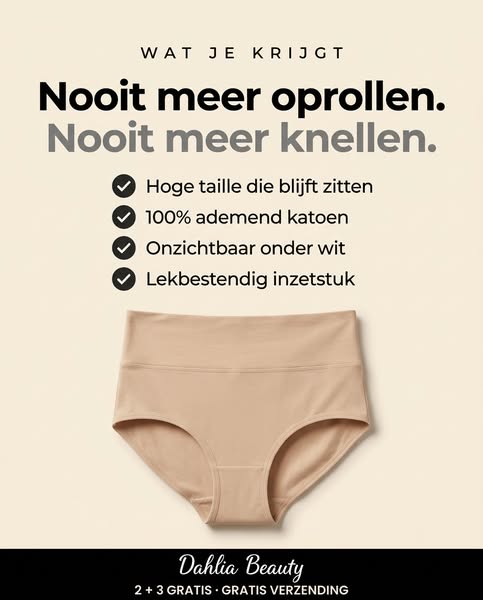 Nooit meer oprollen. Nooit meer knellen.
