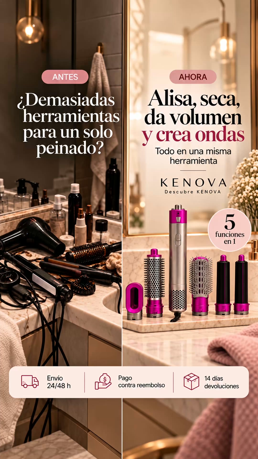5 funciones. Una sola herramienta.