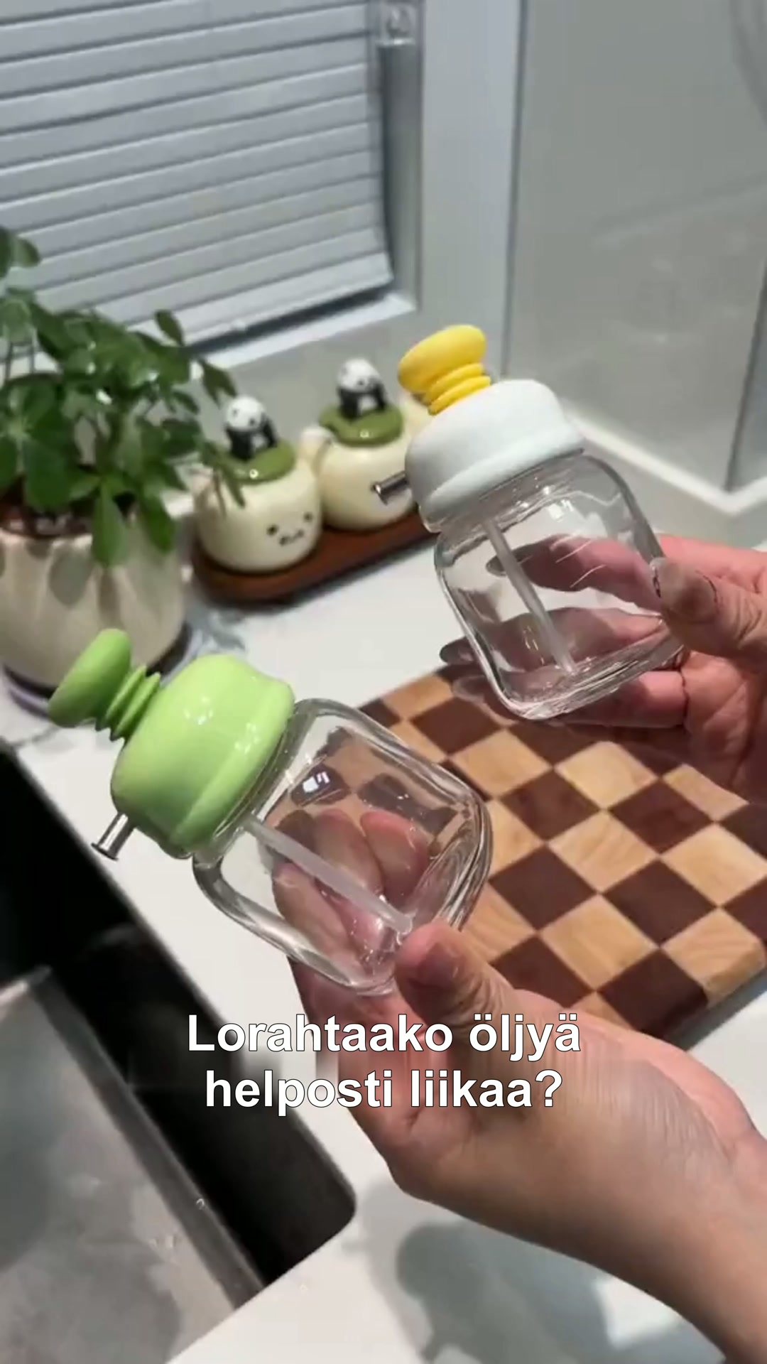 Painettava öljyannostelija – lasinen maustepullo keittiöön