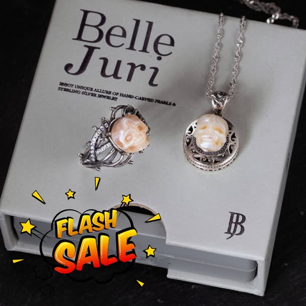 Carved Pearl Skull Jewelry