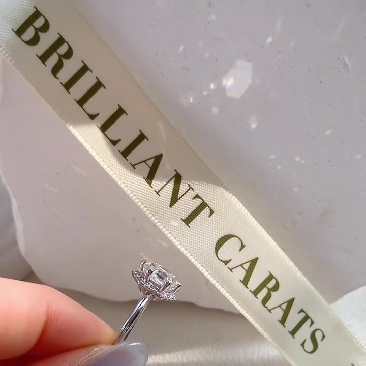 Bague Cristal Hexagonal - Diamant Moissanite
