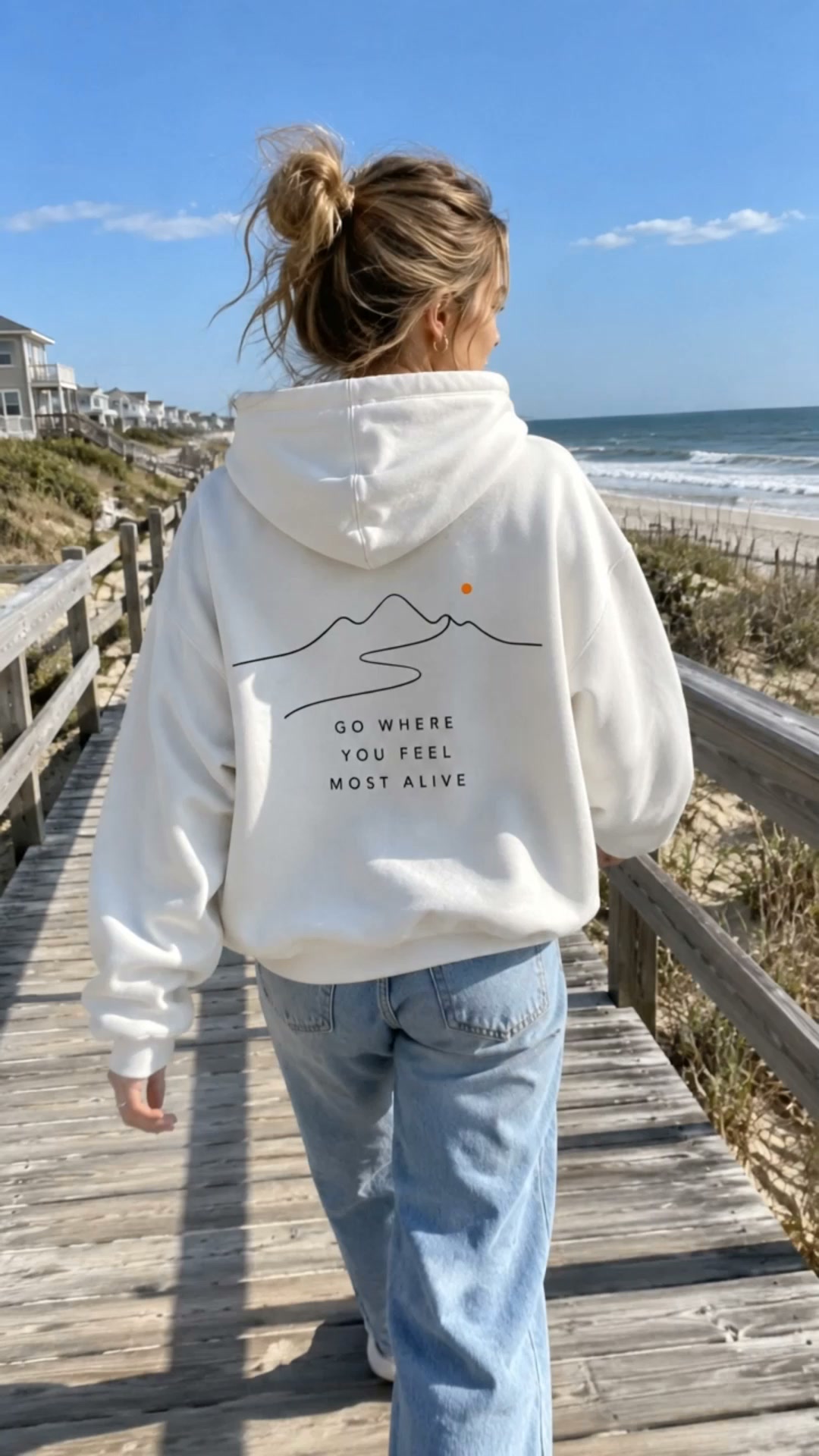Go Where You Feel Fully Alive Graphic Hoodie