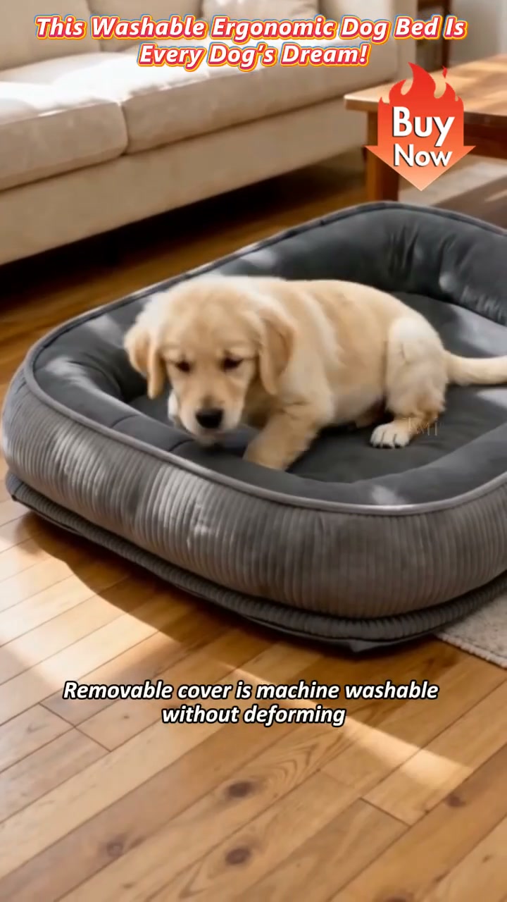 LIMITED-TIME 52% OFF! All‑Season Ergonomic Comfort Pet Bed – Snug, Breathable, Cozy