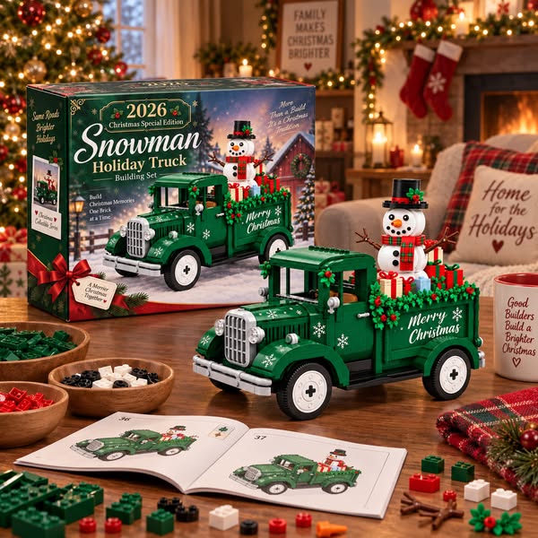 2026 Christmas Special Edition Snowman Holiday Truck Building Set