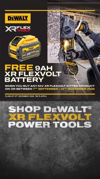 FREE 9AH XR FLEXVOLT Battery