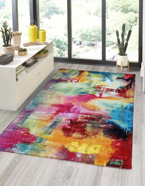 Kleurrijk Vloerkleed - Vernazza Abstract - 160 X 230 Cm