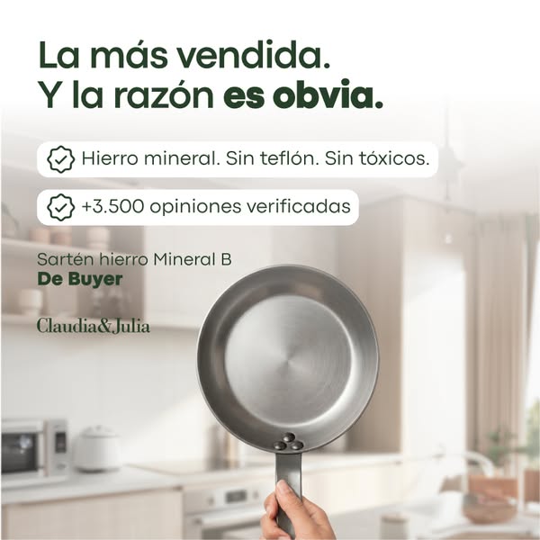 La sartén que los chefs usan desde 1830. De Buyer, en Claudia&Julia.