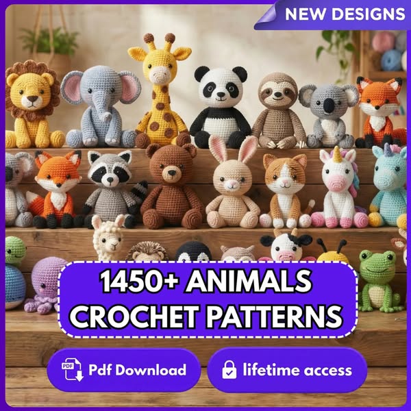 90% Off 1450+ Crochet Patterns Mega Bundle