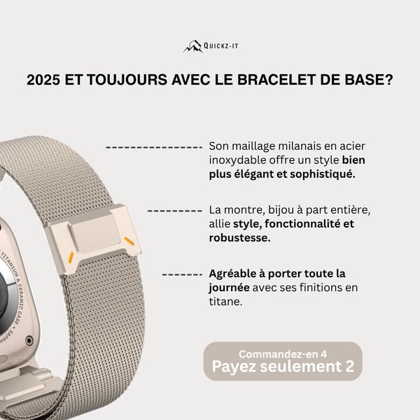 Fin de stock imminente ! 2 bracelets achetés = 2 offerts Profitez-en avant qu’il ne soit trop tard ! Livraison 48H gratuite !