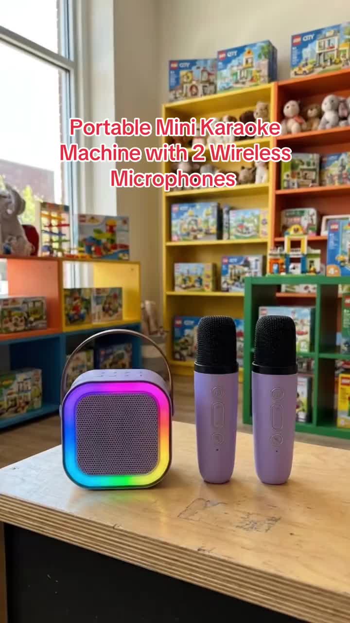 Mini Karaoke Machine with 2 Wireless Microphone News