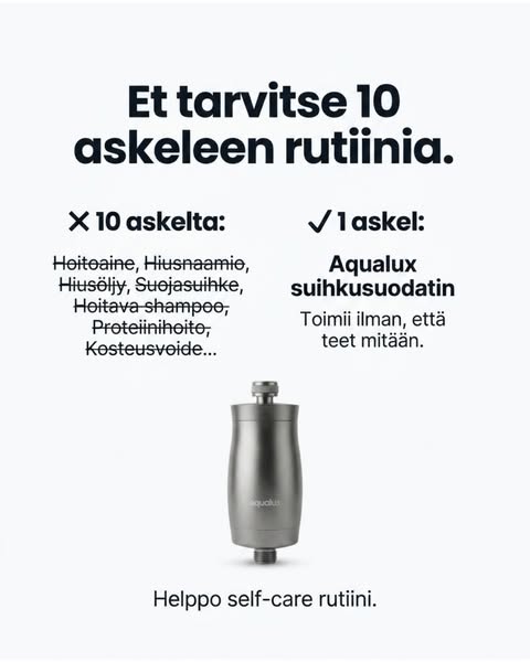 Suomen suosituin suihkusuodatin