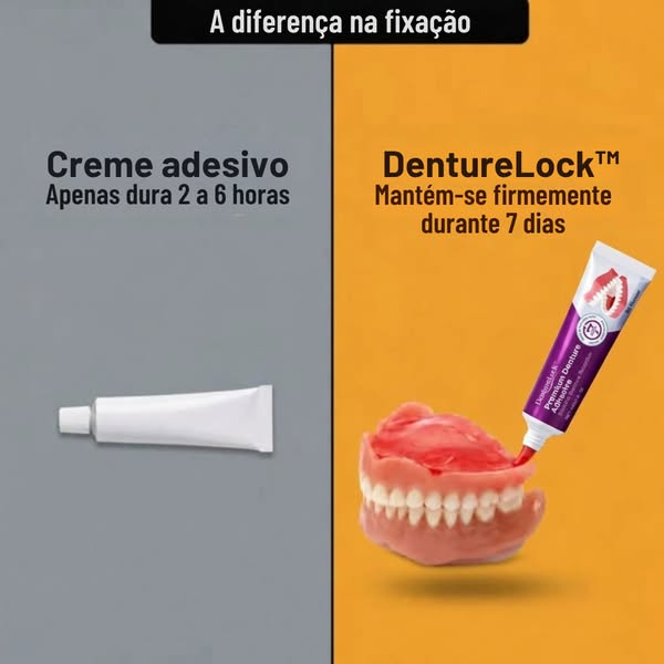 Prótese finalmente firme e segura.