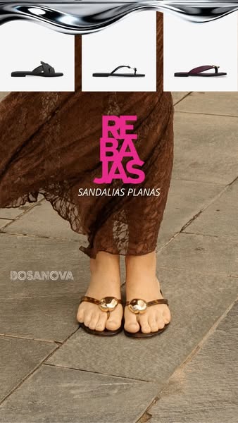 Sandalias planas de mujer | BOSANOVA | Nueva Colección -10%