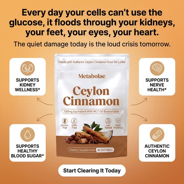 Ceylon Cinnamon 7200mg Equivalent with MCT Oil
