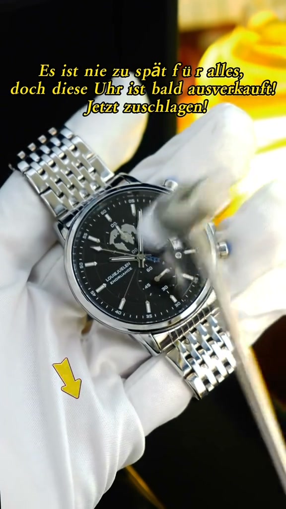 Ein Statement am Handgelenk – die Herrenuhr mit Globusmotiv im maritimen Stil für Männer mit Charakter.