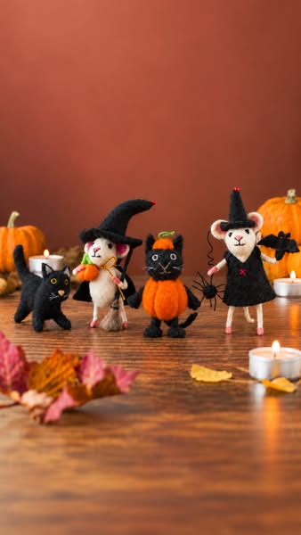 Halloween Tiny Animals + FREE Black Cat