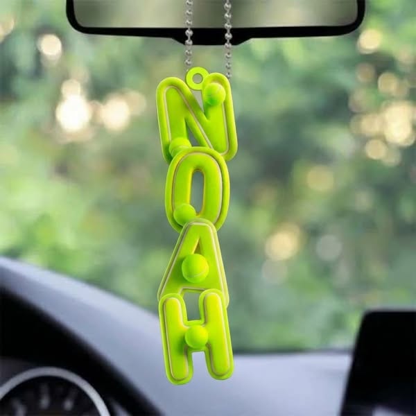 Their name. Tennis ball green Personalise Your Ornament