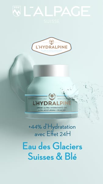 Crème Ultra-Hydratante 24h L'Hydralpine | L'ALPAGE Suisse Soin du Visage Hydratant 24H | Cosmétique Naturelle & High-Tech