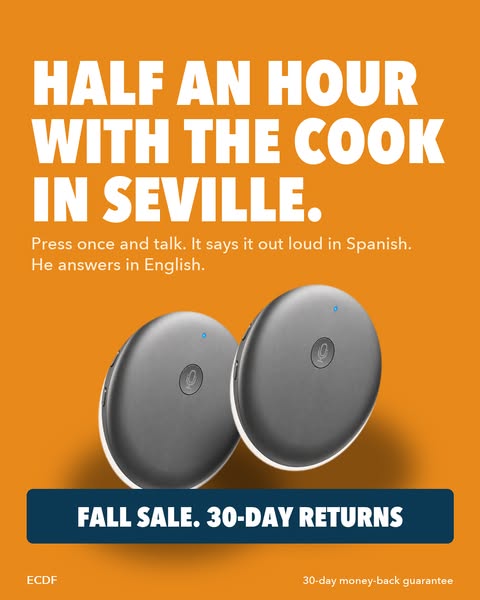 Half an hour with the cook in Seville.