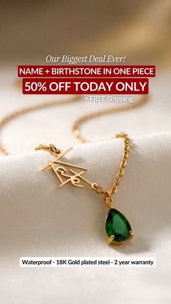 Name + Birthstone In One Piece