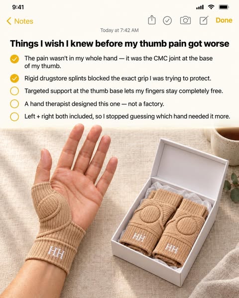 Thumb Stabilizer – Soft Support, Fingers Free | Hand Hearth