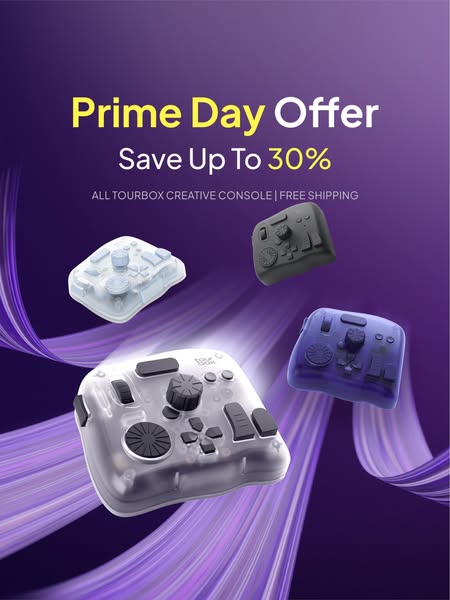 Refresh for your creative setup with TourBox Prime Sale Now!