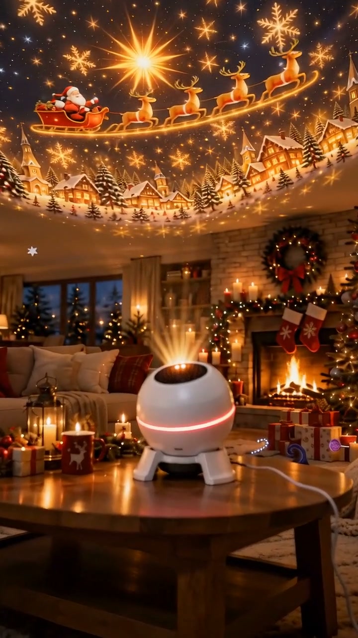 Verwandle jeden Raum in ein Weihnachtswunderland – Weihnachts-Projektionsnachtlicht