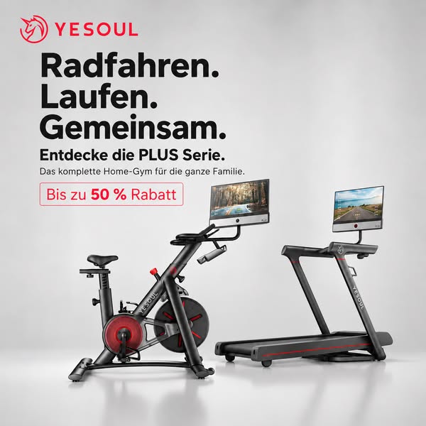 Ein Zuhause. Zwei Geräte. Fitness für die ganze Familie.