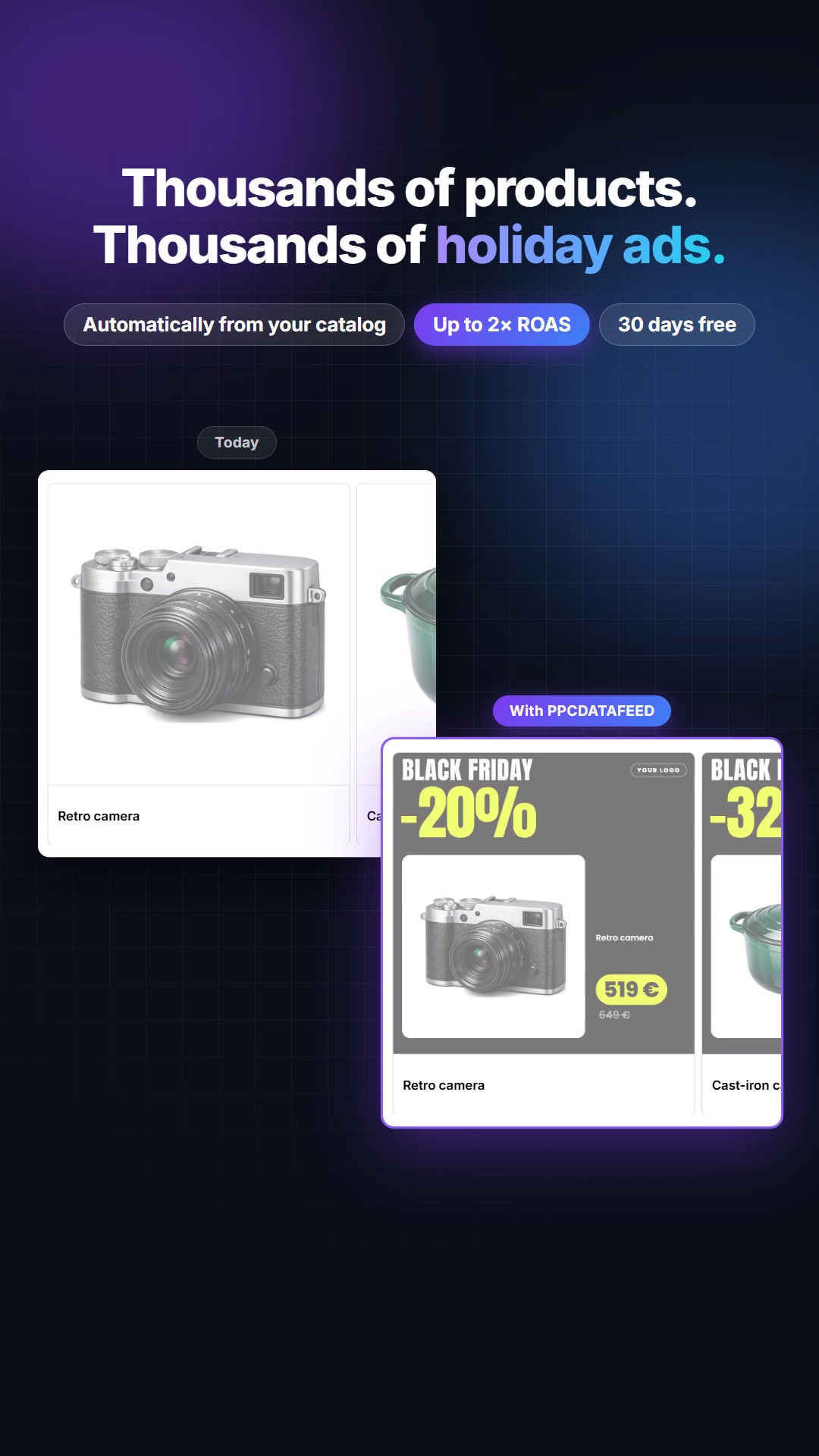 Holiday ads for your whole catalog