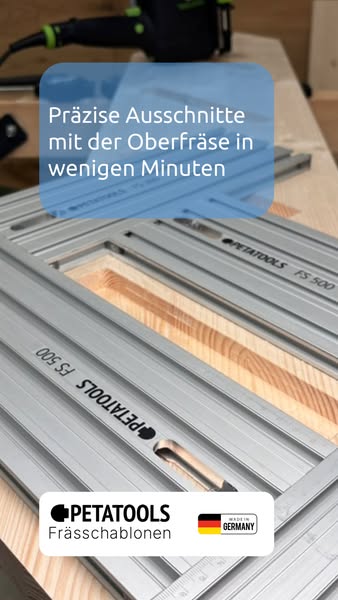 Präzise Ausschnitte mit der Oberfräse in wenigen Minuten