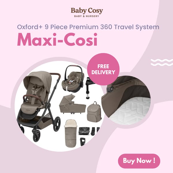 Maxi-Cosi Oxford+ 9 Piece Premium 360 Travel System Bundle