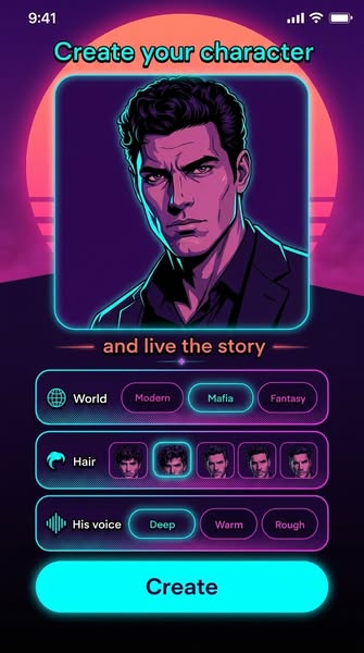 Tap to meet your character