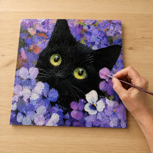 Learn The Modern Art Of Painting Dreamy Acrylic Cats