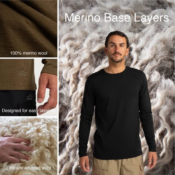 Mens Merino Base Layers