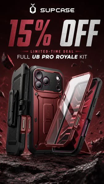 SUPCASE UB Pro for iPhone 18 Pro / 18 Pro Max — 15% OFF with FB15