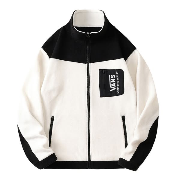 Men's Comfortable Loose-Fit Fleece Zip-Up Jacket